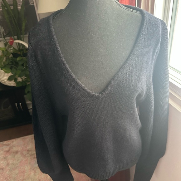 ba&sh Deep black V-Neck Sweater - Picture 3 of 12